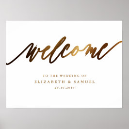 Gold Elegantes Script Typografy Poster