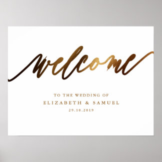 Gold Elegantes Script Typografy Poster