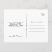 Gold Elegantes Tarot Hochzeit Dankeschön Foto Postkarte (Rückseite)