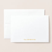 Gold Elegantes WeihnachtsMERRY und BRIGHT Monogram Folienkarte (Vorderseite mit Umschlag)