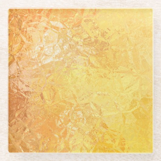 Gold Eleganz: Abstrakter Luxus-Hintergrund Glasuntersetzer (Vorderseite)