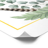 Gold Elephant Baby Shower Poster (Ecke)