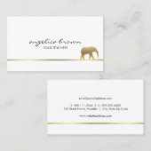Gold Elephant Business Card Visitenkarte (Vorne/Hinten)