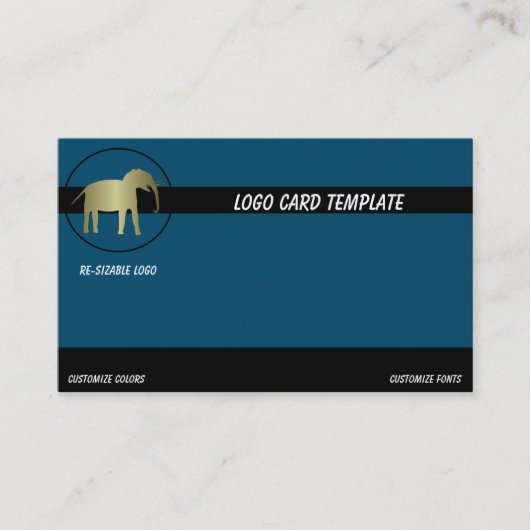Gold Elephant Logo Visitenkarte (Vorderseite)