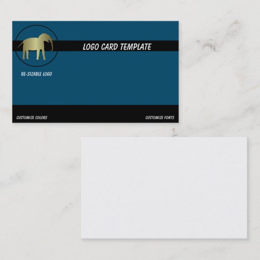 Gold Elephant Logo Visitenkarte (Vorne/Hinten)