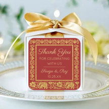 Gold Elephant & Lotus Wedding Return Geschenk Gefa