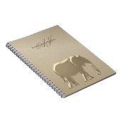 Gold Elephant Luxury Mit Monogramm Notizblock (Rechte Seite)