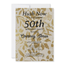 Gold Elfenbein Botanical 50. Geburtstag 2.0