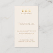 Gold Elfenbeinlogo elegante moderne Social Media Visitenkarte (Rückseite)