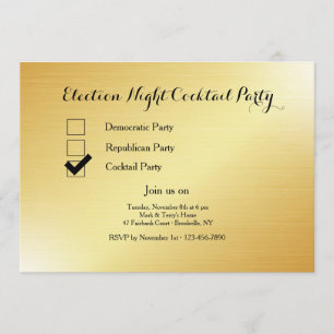 Gold Elight Cocktail Party Einladung