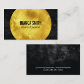 Gold Embellish II | Schwarz Visitenkarte (Vorne/Hinten)
