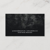 Gold Embellish II | Schwarz Visitenkarte (Rückseite)