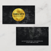 Gold Embellish | Schwarz Visitenkarte (Vorne/Hinten)