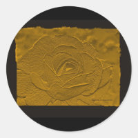Gold Emboss Look Rose