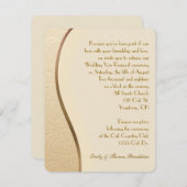 Gold Embossed Wedding Vow Erneuerung Einladung (Vorne/Hinten)