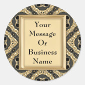 Gold Embosser Runder Aufkleber (Vorderseite)