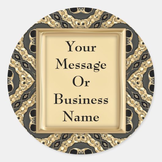Gold Embosser Runder Aufkleber (Vorderseite)