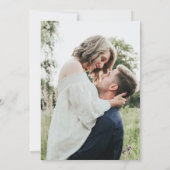 Gold Emerald Green Geode Agate Foto Wedding Einladung (Rückseite)