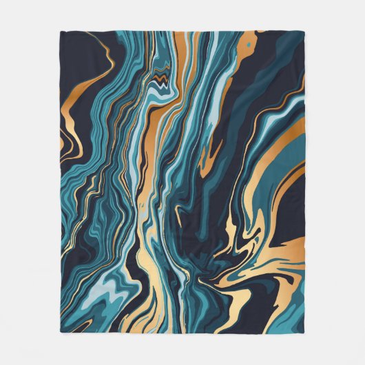 Gold Emerald Marble Hintergrund Luxus Fleecedecke (Vorderseite)
