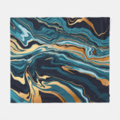 Gold Emerald Marble Hintergrund Luxus Fleecedecke (Vorderseite (Horizontal))