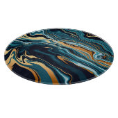 Gold Emerald Marble Hintergrund Luxus Schneidebrett (Ecke)