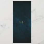 Gold Emerald Velvet Elegante Märchenalm Hochzeit Menükarte (Rückseite)