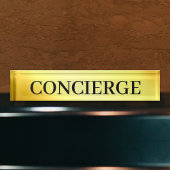 Gold Empfang Concierge Front Namensplakette