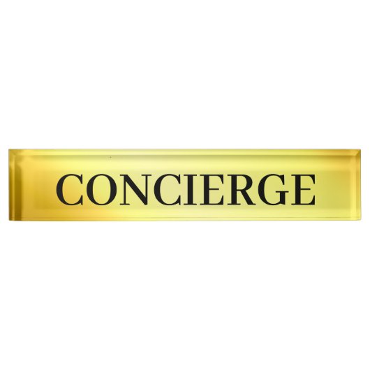 Gold Empfang Concierge Front Namensplakette (Vorderseite)