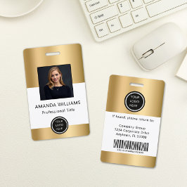 Gold Employee Foto ID Company Security Abzeichen Ausweis