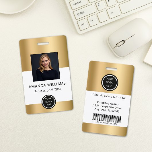 Gold Employee Foto ID Company Security Abzeichen Ausweis