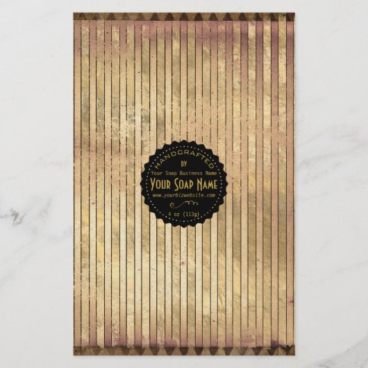 Gold Ephemera Vintag Soap Wrap - Flyer Paper (Vorne)