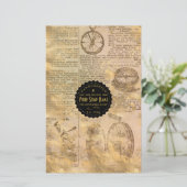Gold Ephemera Vintag Soap Wrap Paper - Satin (Stehend Vorderseite)