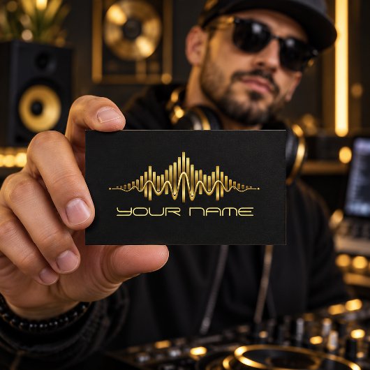 Gold Equalizer DJ Visitenkarte