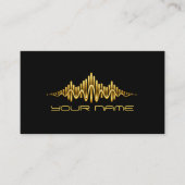 Gold Equalizer DJ Visitenkarte (Vorderseite)