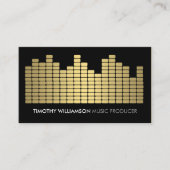 Gold Equalizer Musician, DJ, Band Business Card Visitenkarte (Vorderseite)