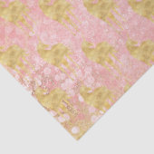 Gold erröten rosa magisches Einhorn Seidenpapier (Detail)