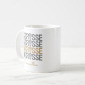 Gold erschüttert Lacrosse Word Kaffeetasse (Vorderseite Links)