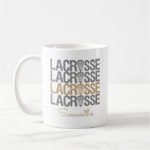Gold erschüttert Lacrosse Word Kaffeetasse (Links)