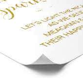 Gold es begann mit einem Sparkle Wedding Sparkler Poster (Ecke)