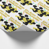 GOLD ESSEN SLEEP CHEERLEADING DESIGN GESCHENKPAPIER (Ecke)