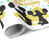 GOLD ESSEN SLEEP CHEERLEADING DESIGN GESCHENKPAPIER (Rolleneckpunkt)