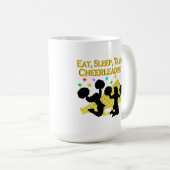 GOLD ESSEN SLEEP CHEERLEADING DESIGN KAFFEETASSE (VorderseiteRechts)