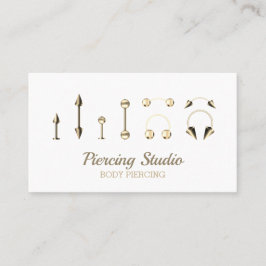 Gold Essential Signature Jewelen Piercing Visitenkarte