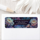 Gold Etched Lavender Teal Peony Border (Insitu)