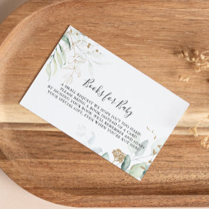 Gold Eucalyptus Baby Shooting Book Request Begleitkarte