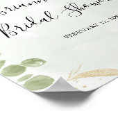 Gold Eucalyptus Brautparty Begrüßungspaket Poster (Ecke)