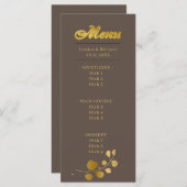 Gold Eucalyptus Dinner Menu Card (Vorne/Hinten)