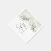 Gold Eucalyptus Greenery Boho Brautparty Serviette (Ecke)