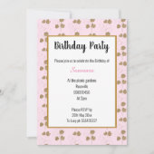 GOLD EUCALYPTUS PINK CLASSIC EINLADUNG (Vorderseite)