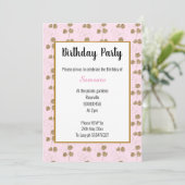 GOLD EUCALYPTUS PINK CLASSIC EINLADUNG (Stehend Vorderseite)